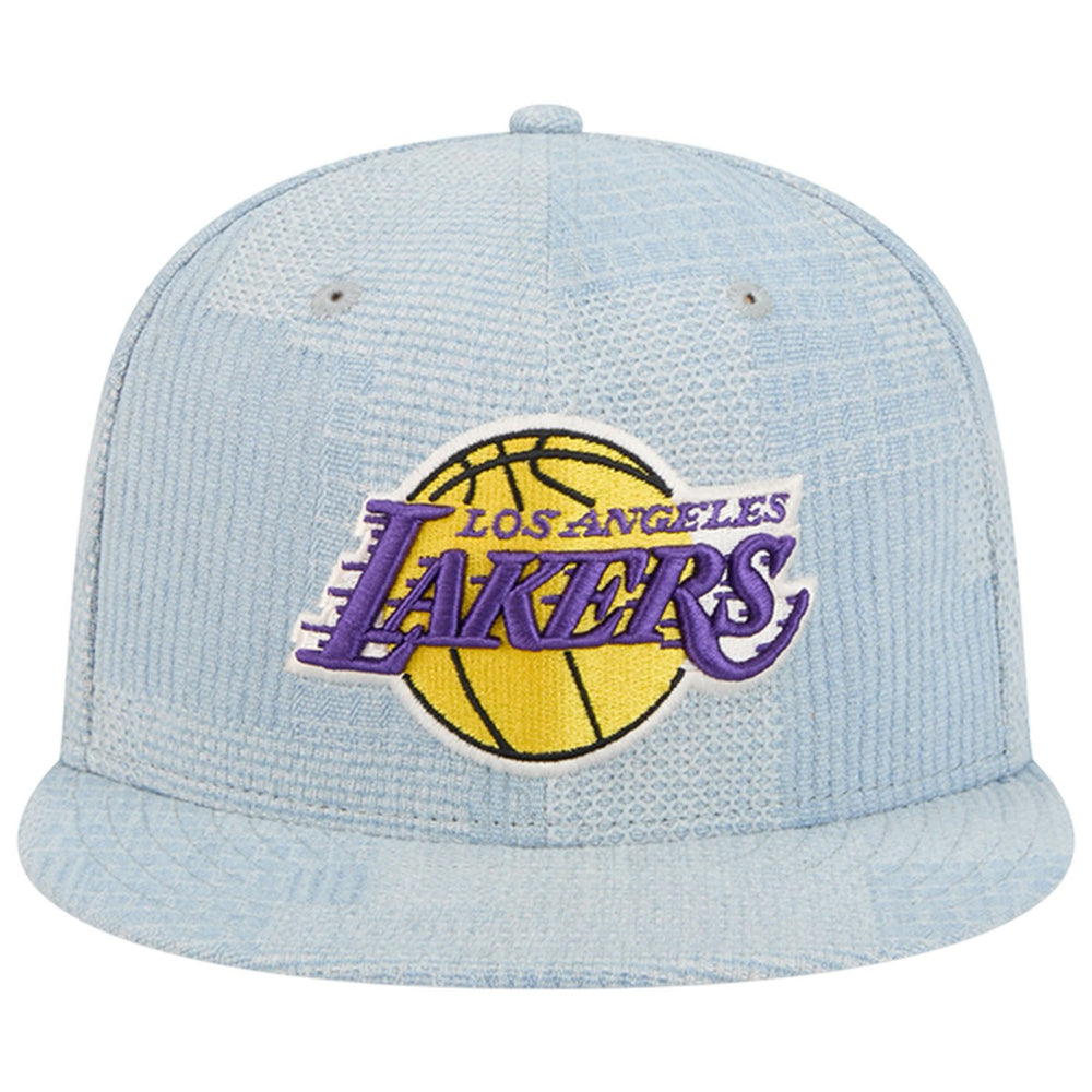 New Era Los Angeles Lakers Injection Denim Patchwork 9FIFTY Snapback Hat Denim