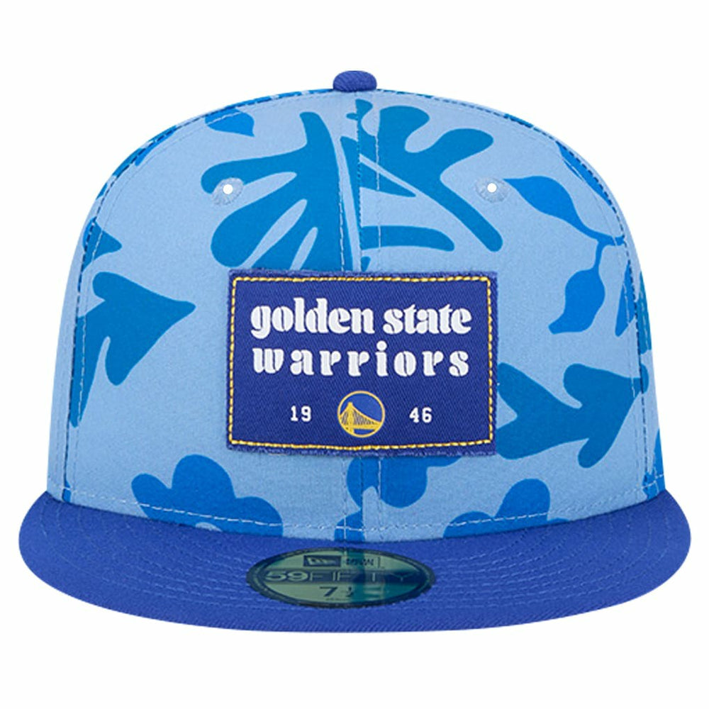 New Era Golden State Warriors Palm Fronds 2-Tone 59FIFTY Fitted Hat Royal