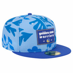 New Era Golden State Warriors Palm Fronds 2-Tone 59FIFTY Fitted Hat Royal