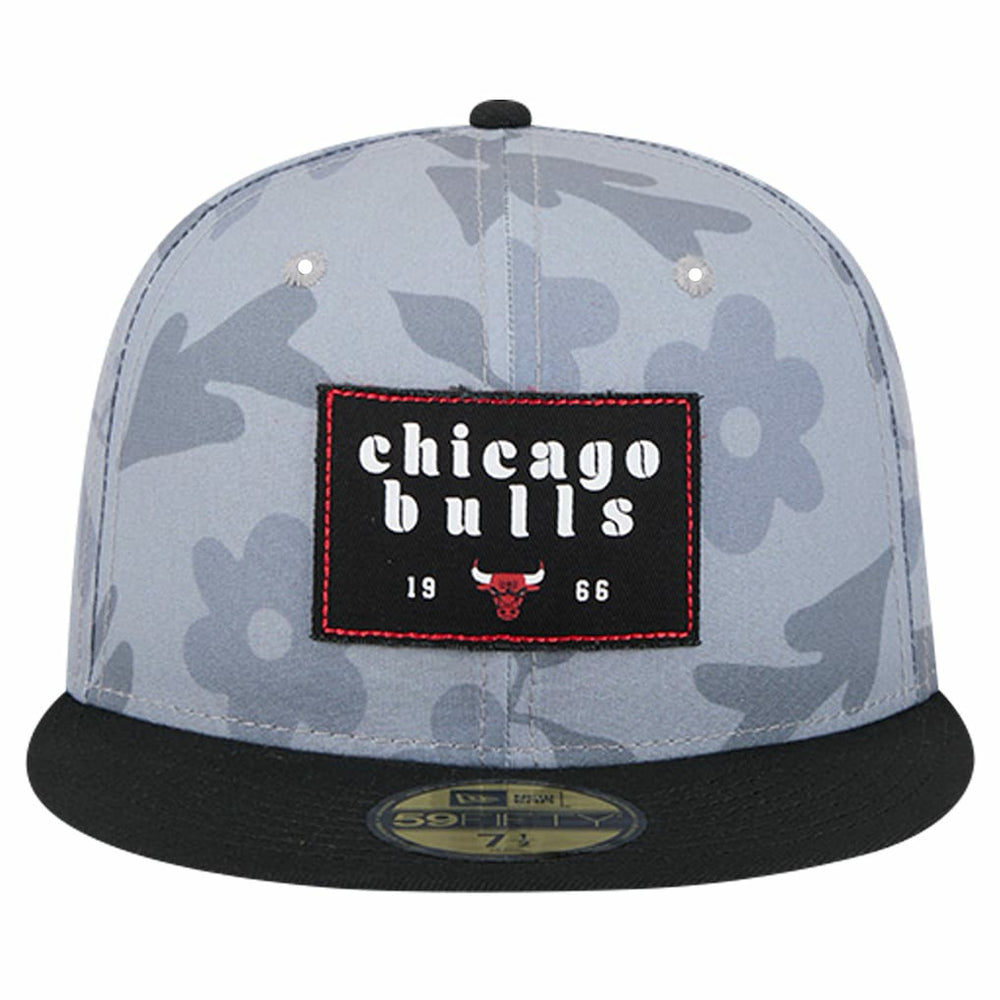 New Era Chicago Bulls Palm Fronds 2-Tone 59FIFTY Fitted Hat Gray