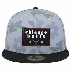 New Era Chicago Bulls Palm Fronds 2-Tone 59FIFTY Fitted Hat Gray