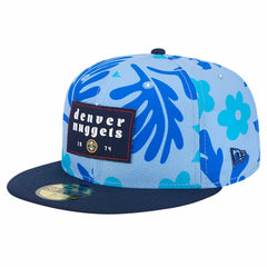 New Era Denver Nuggets Palm Fronds 2-Tone 59FIFTY Fitted Hat Blue