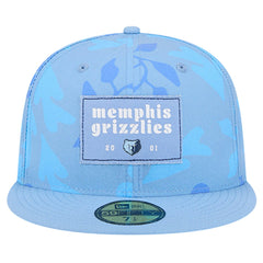 New Era Memphis Grizzlies Palm Fronds 2-Tone 59FIFTY Fitted Hat Blue