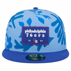 New Era Philadelphia 76ers Palm Fronds 2-Tone 59FIFTY Fitted Hat Royal