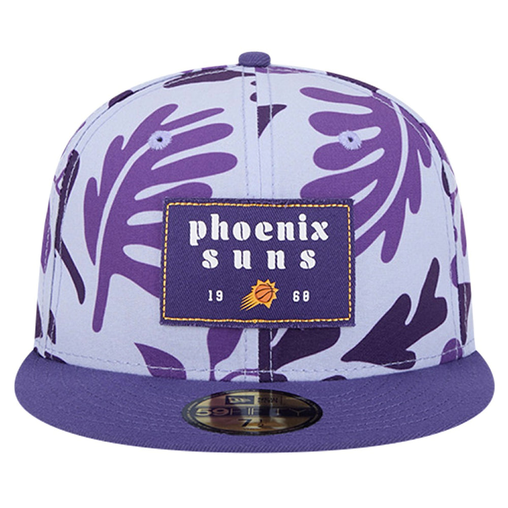 New Era Phoenix Suns Palm Fronds 2-Tone 59FIFTY Fitted Hat Purple