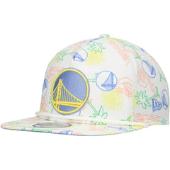 New Era Golden State Warriors Palm Trees and Waves Golfer Adjustable Hat White