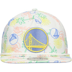 New Era Golden State Warriors Palm Trees and Waves Golfer Adjustable Hat White