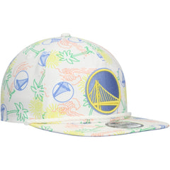 New Era Golden State Warriors Palm Trees and Waves Golfer Adjustable Hat White