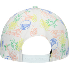New Era Golden State Warriors Palm Trees and Waves Golfer Adjustable Hat White