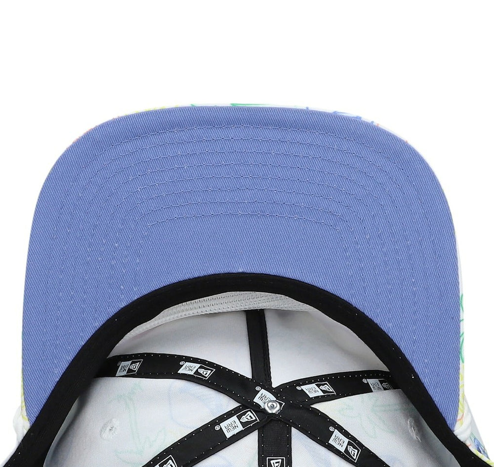 New Era Golden State Warriors Palm Trees and Waves Golfer Adjustable Hat White