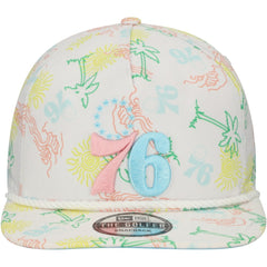 New Era Philadelphia 76ers Palm Trees and Waves Golfer Adjustable Hat White