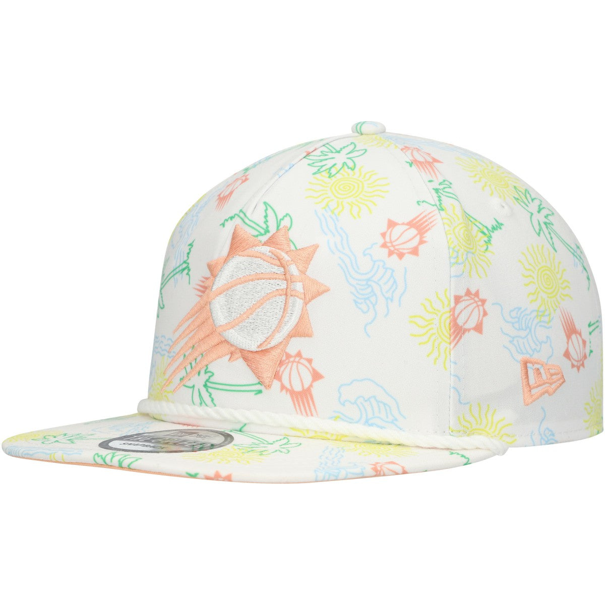 New Era Phoenix Suns Palm Trees and Waves Golfer Adjustable Hat White