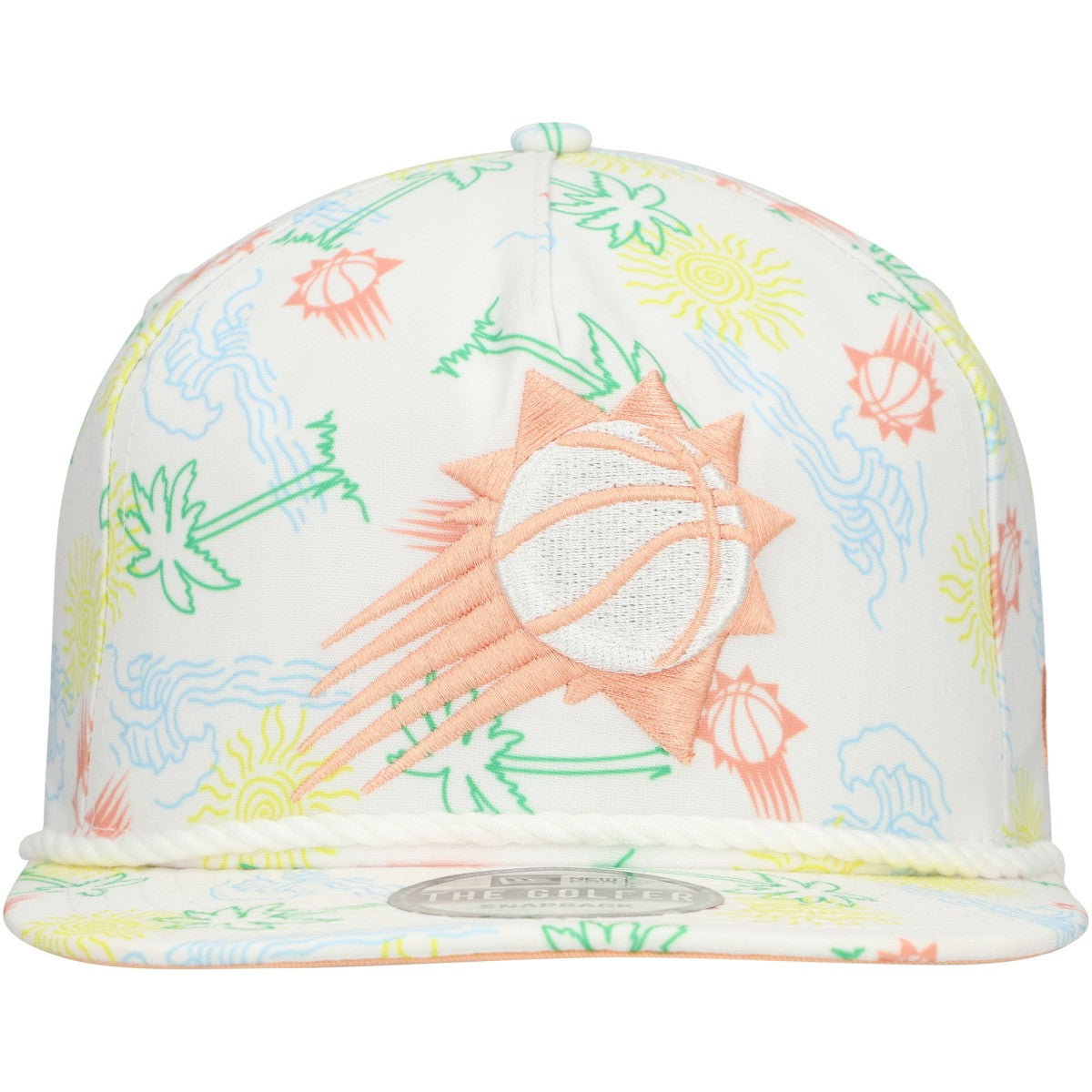 New Era Phoenix Suns Palm Trees and Waves Golfer Adjustable Hat White