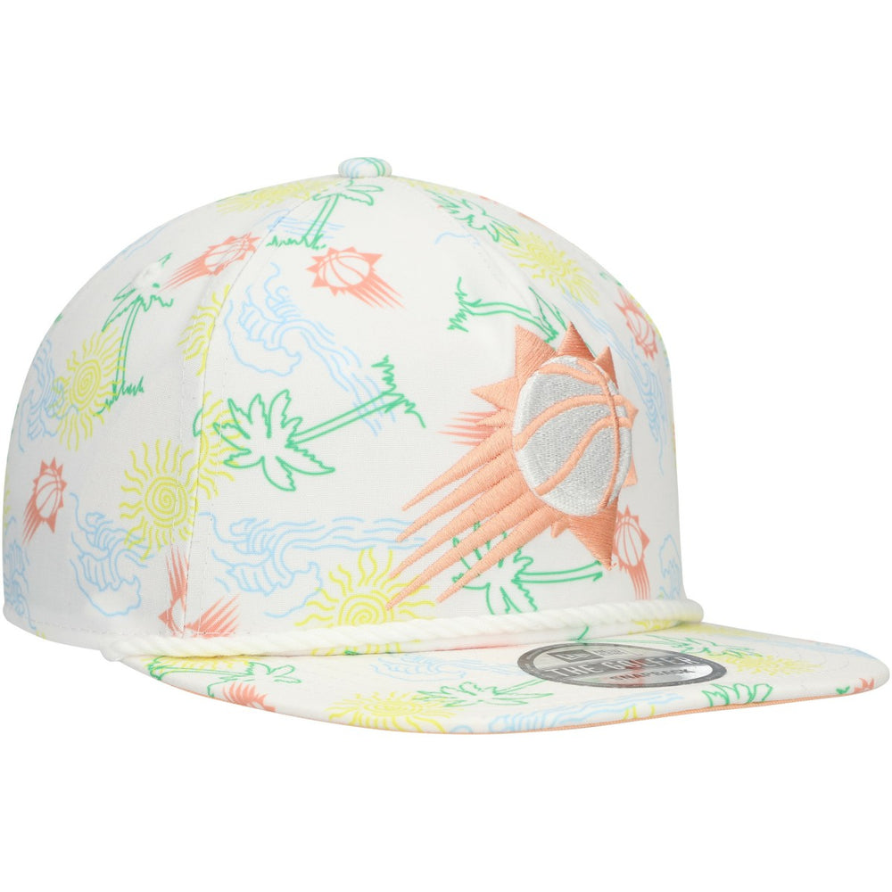 New Era Phoenix Suns Palm Trees and Waves Golfer Adjustable Hat White