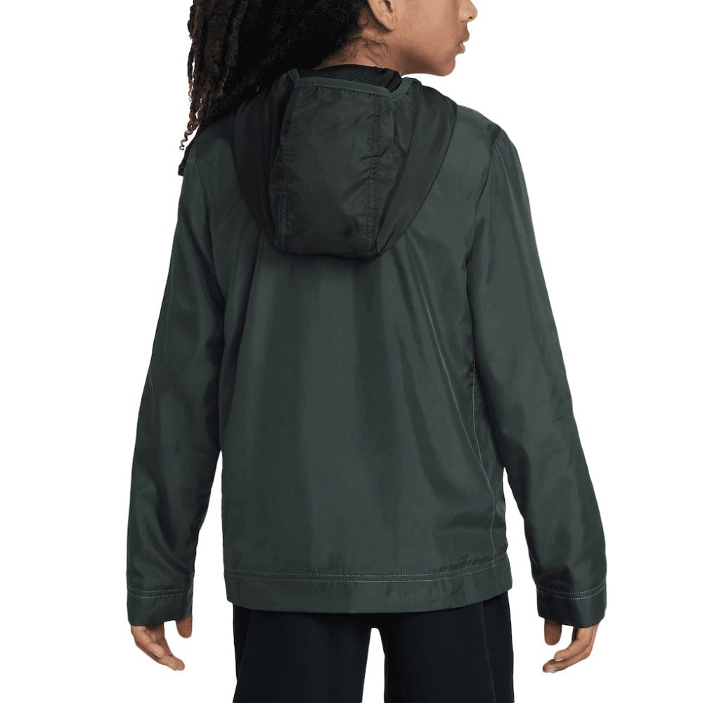 Nike - Liverpool Youth Amplify Windrunner Anorak Half-Zip Hoodie Jacket - Black