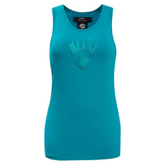 Miami Dolphins Pro Standard Women's Triple Tonal Racerback Tank Top - Aqua - NFL