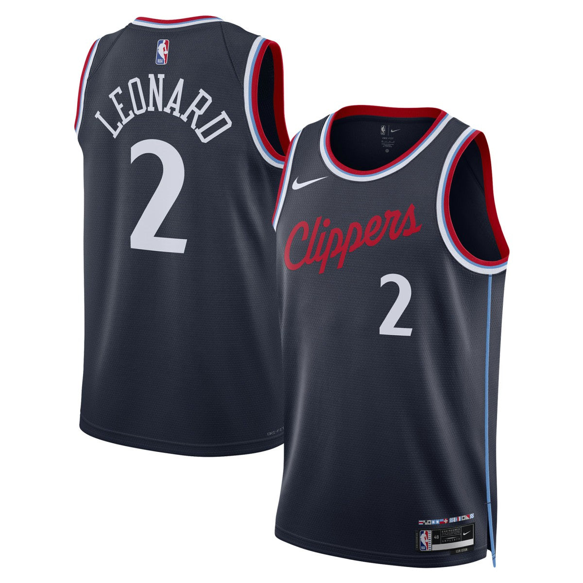 Nike Kawhi Leonard LA Clippers Unisex 2024/25 Swingman Jersey Navy Icon Edition