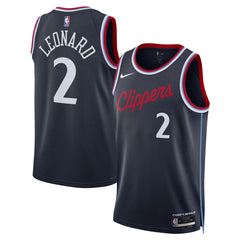 Nike Kawhi Leonard LA Clippers Unisex 2024/25 Swingman Jersey Navy Icon Edition