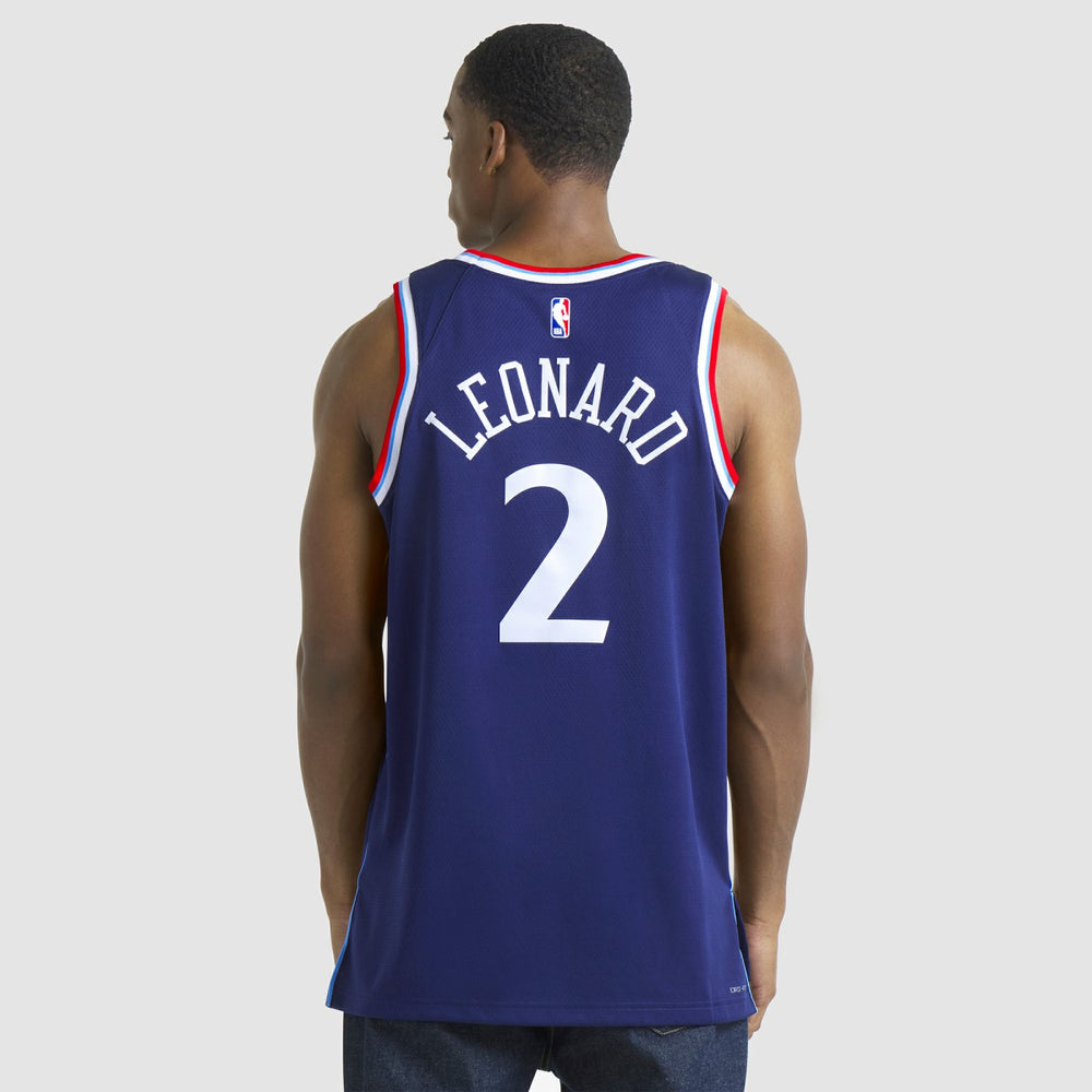 Nike Kawhi Leonard LA Clippers Unisex 2024/25 Swingman Jersey Navy Icon Edition