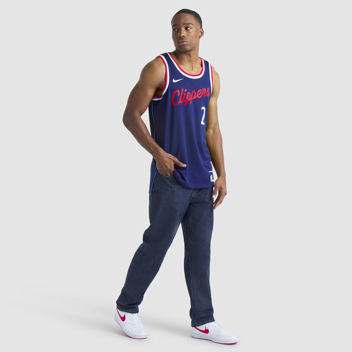 Nike Kawhi Leonard LA Clippers Unisex 2024/25 Swingman Jersey Navy Icon Edition