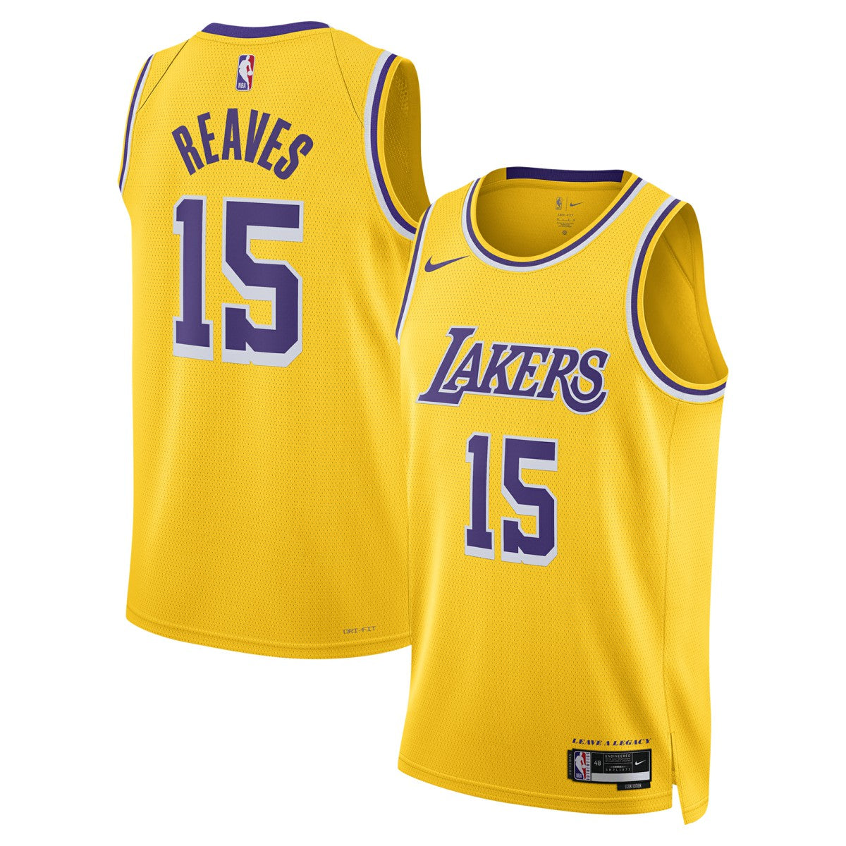 Nike Austin Reaves Los Angeles Lakers Unisex Swingman Jersey Icon Edition Gold