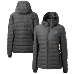 Detroit Lions Cutter & Buck Women's Mission Ridge Repreve Eco Insulated Full-Zip Puffer Jacket - Gray - NFL