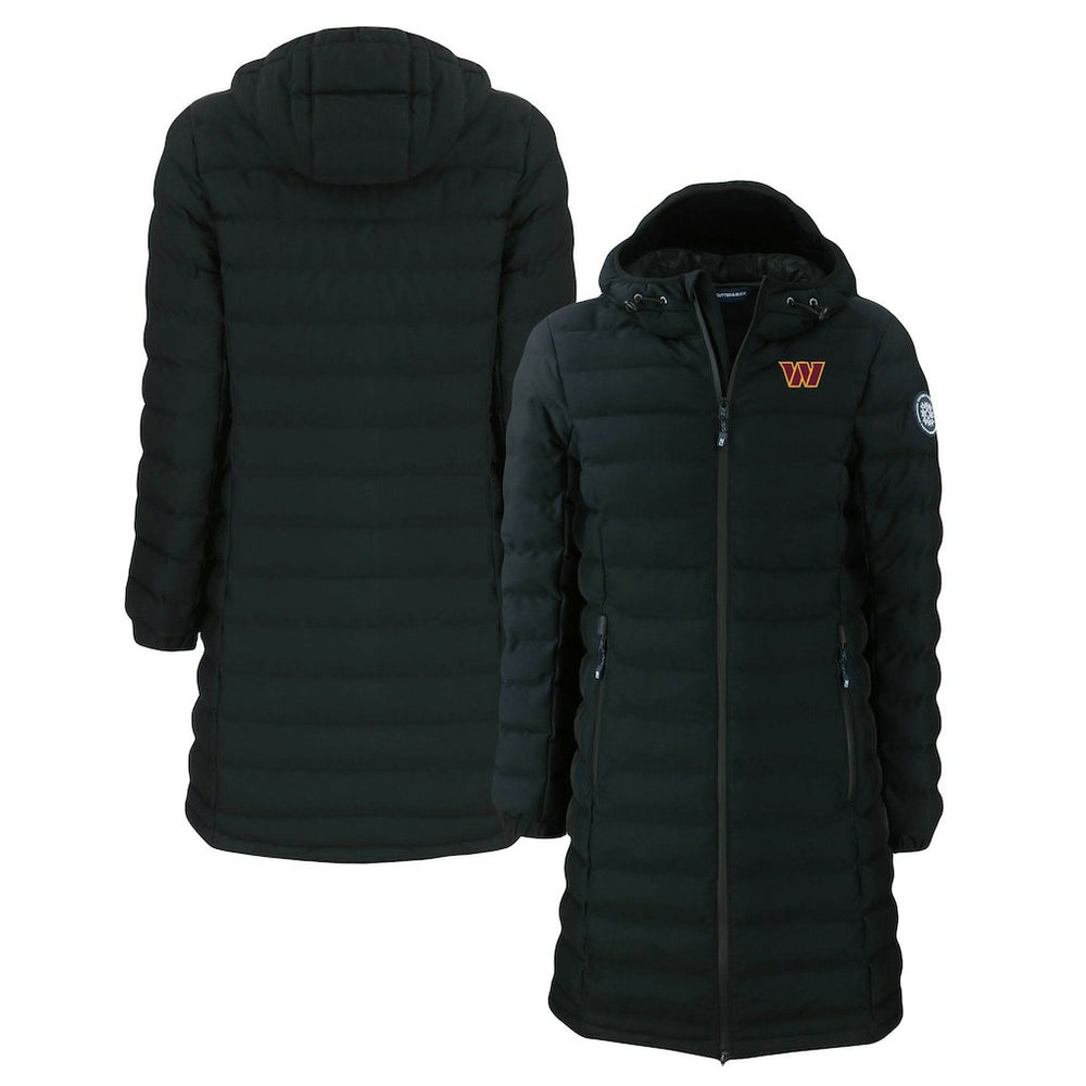 Washington Commanders Cutter & Buck Women's Mission Ridge Repreve Eco Insulated Long Full-Zip Puffer Jacket - Black - NFL