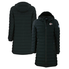 Kansas City Chiefs Cutter & Buck Women's Mission Ridge Repreve Eco Insulated Long Full-Zip Puffer Jacket - Black - NFL