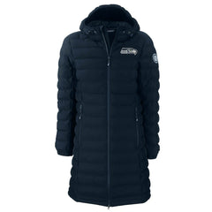 Seattle Seahawks Cutter & Buck Women's Mission Ridge Repreve Eco Insulated Long Full-Zip Puffer Jacket - Navy - NFL