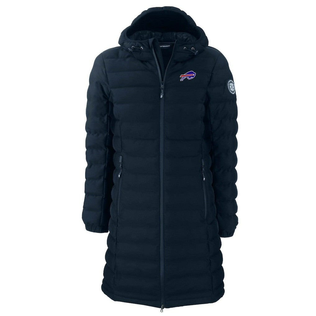 Buffalo Bills Cutter & Buck Women's Mission Ridge Repreve Eco Insulated Long Full-Zip Puffer Jacket - Navy - NFL