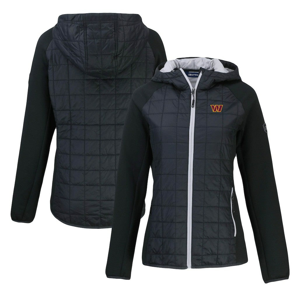 Washington Commanders Cutter & Buck Women's Rainier Primaloft Eco Full-Zip Hybrid Jacket - Black - NFL