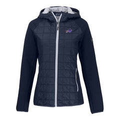 Buffalo Bills Cutter & Buck Women's Rainier Primaloft Eco Full-Zip Hybrid Jacket - Navy - NFL