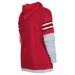 Arizona Cardinals New Era Twofer Long Sleeve Hooded T-Shirt - Cardinal - NFL
