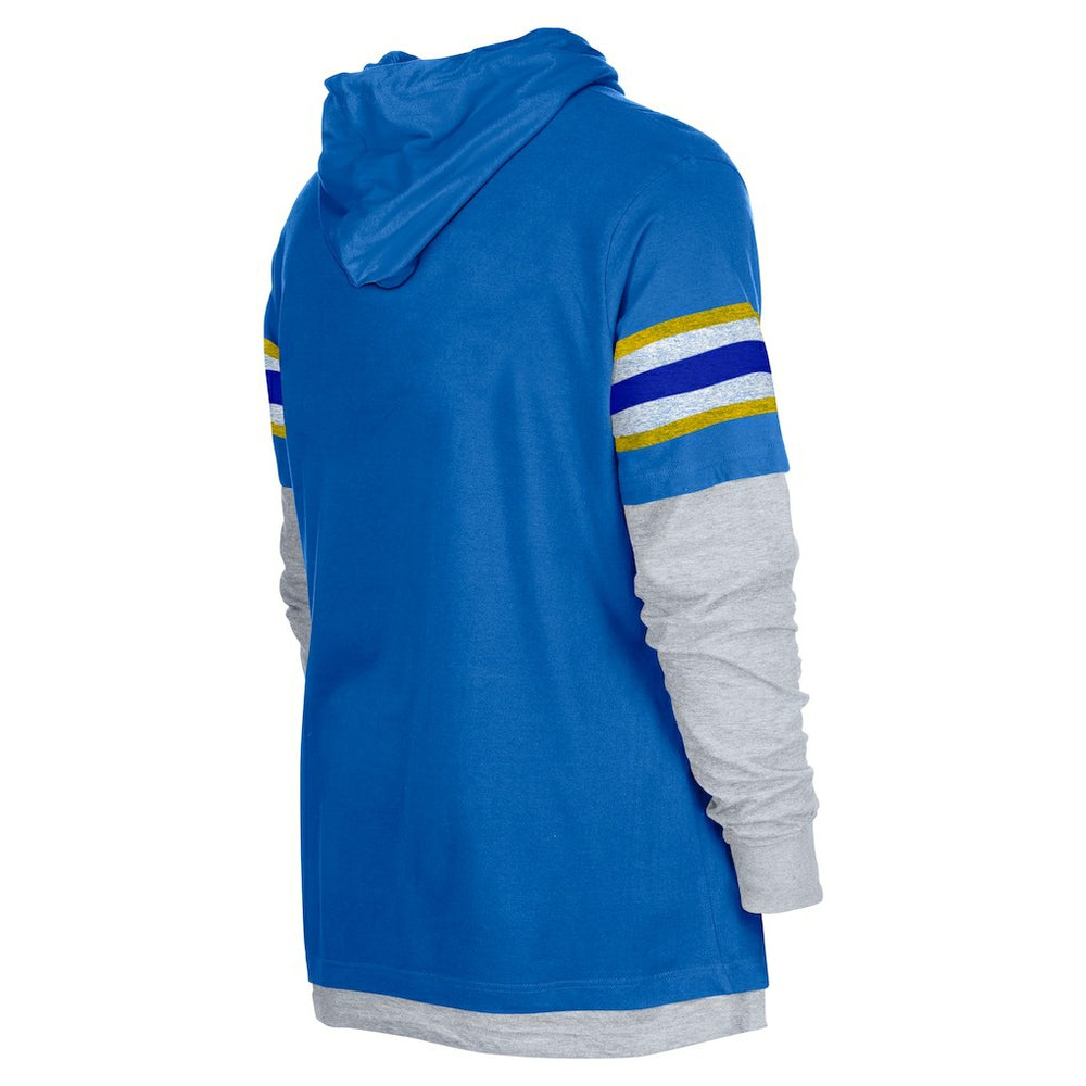 Los Angeles Rams New Era Twofer Long Sleeve Hooded T-Shirt - Royal - NFL