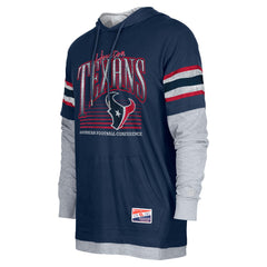 Houston Texans New Era Twofer Long Sleeve Hooded T-Shirt - Navy - NFL