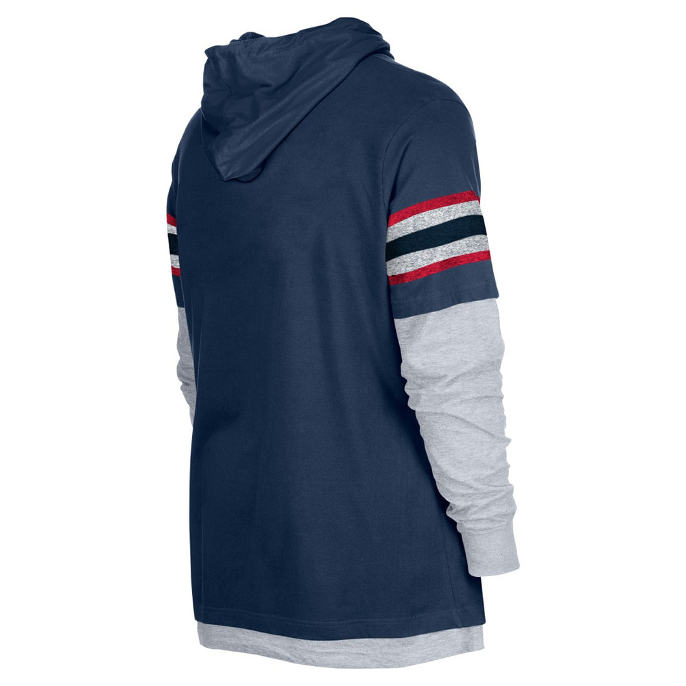 Houston Texans New Era Twofer Long Sleeve Hooded T-Shirt - Navy - NFL