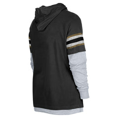 New Orleans Saints New Era Twofer Long Sleeve Hooded T-Shirt - Black - NFL