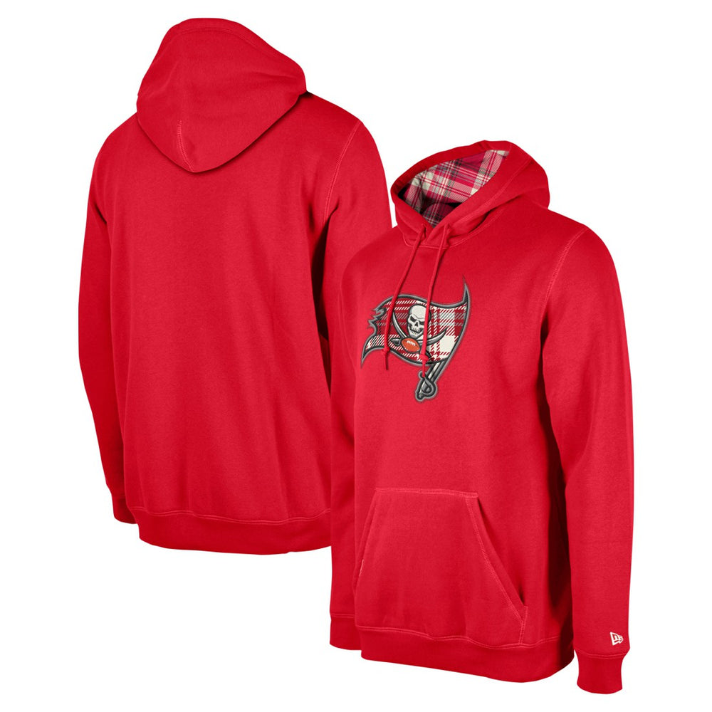 Tampa Bay Buccaneers New Era 3rd Down Plaid Pullover Hoodie - Red - NFL