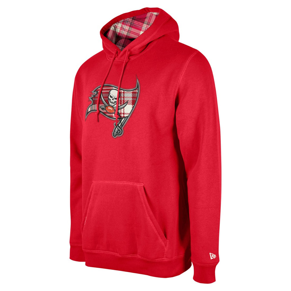 Tampa Bay Buccaneers New Era 3rd Down Plaid Pullover Hoodie - Red - NFL