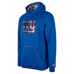 New York Giants New Era 3rd Down Plaid Pullover Hoodie - Royal - NFL