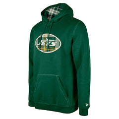 New York Jets New Era 3rd Down Plaid Pullover Hoodie - Green - NFL