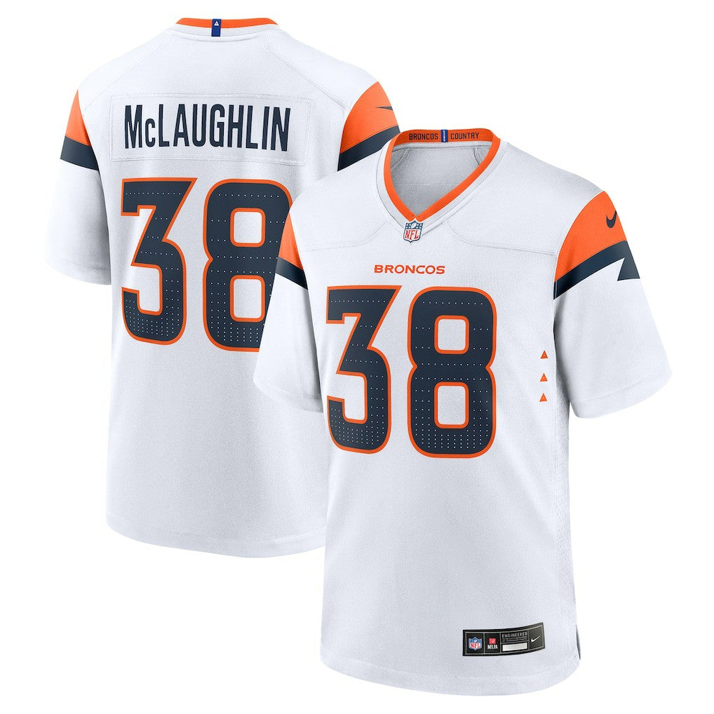 Jaleel McLaughlin Denver Broncos Game Jersey - White - Nike