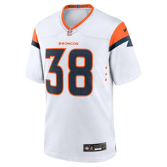 Jaleel McLaughlin Denver Broncos Game Jersey - White - Nike