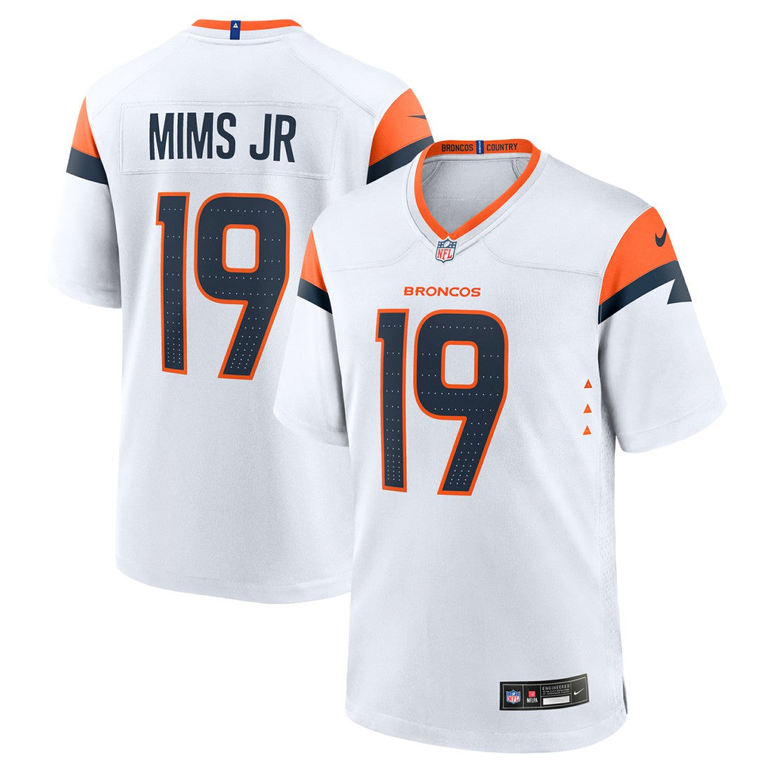 Marvin Mims Jr Denver Broncos Game Jersey - White - Nike