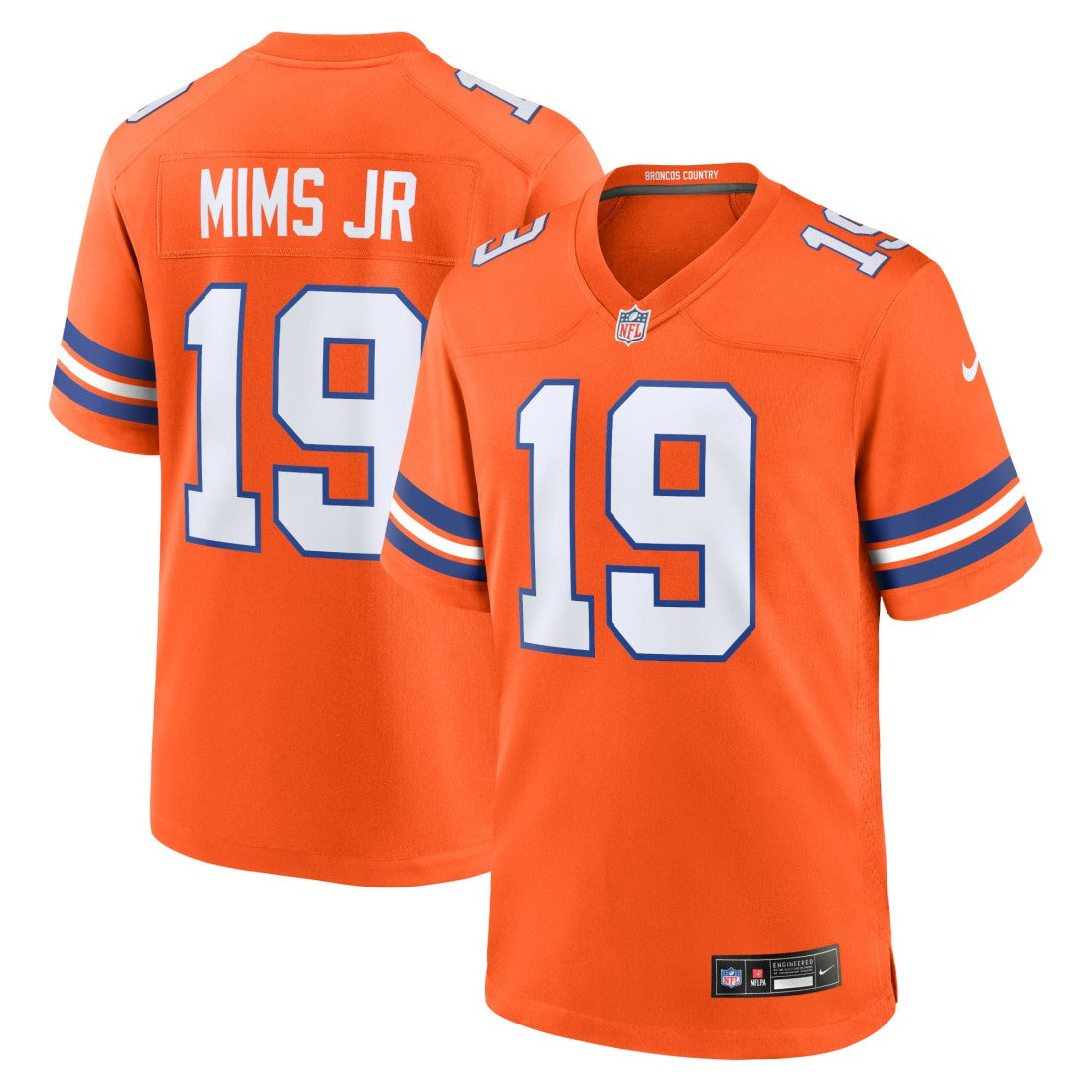 Marvin Mims Jr Denver Broncos Mile High Collection 1977 Throwback Player Game Jersey - Orange - Nike