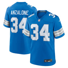Alex Anzalone Detroit Lions Game Jersey - Blue - Nike