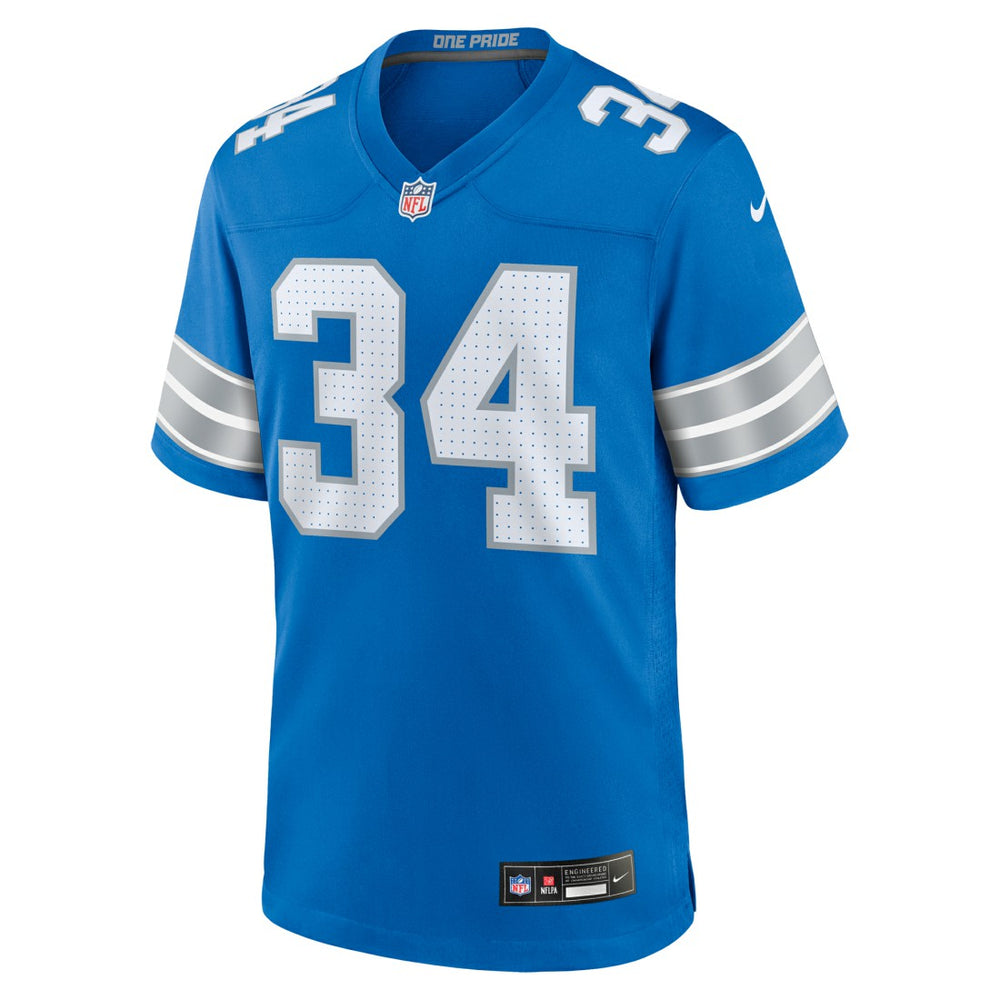 Alex Anzalone Detroit Lions Game Jersey - Blue - Nike