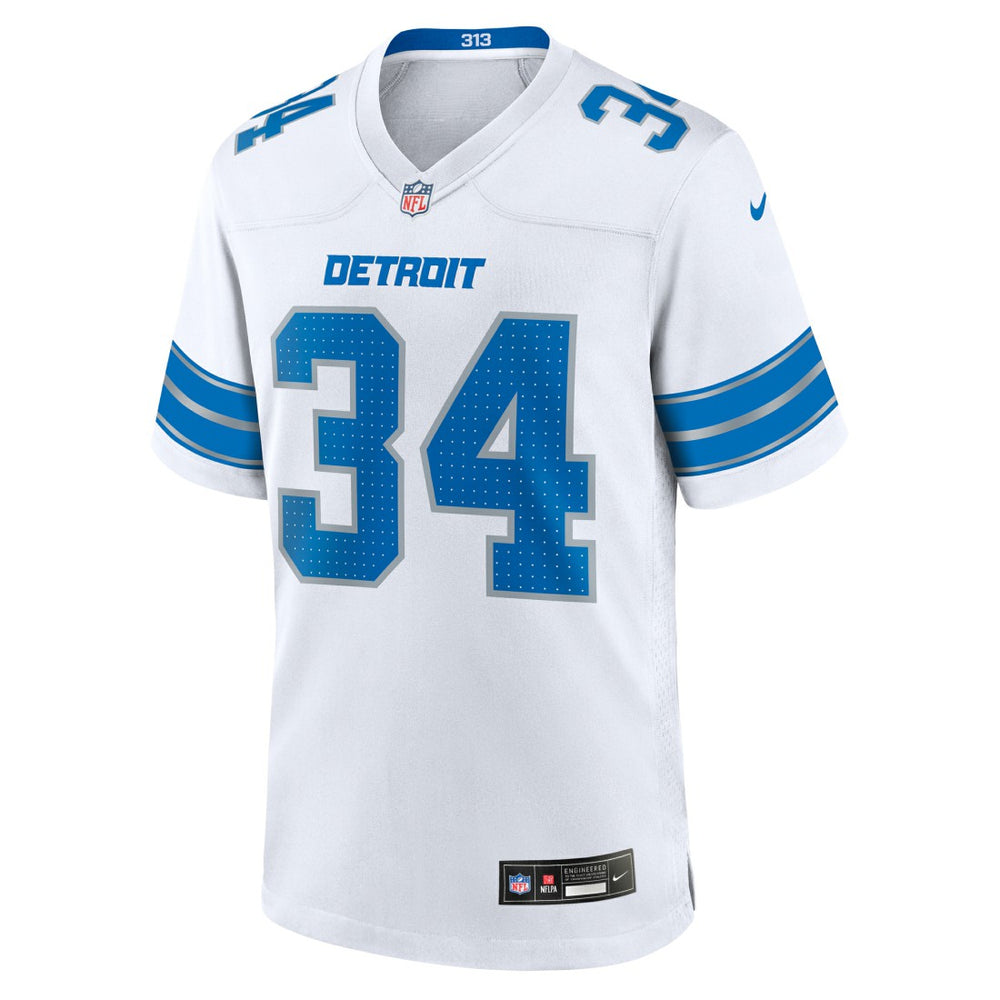 Alex Anzalone Detroit Lions White Game Jersey - White - Nike