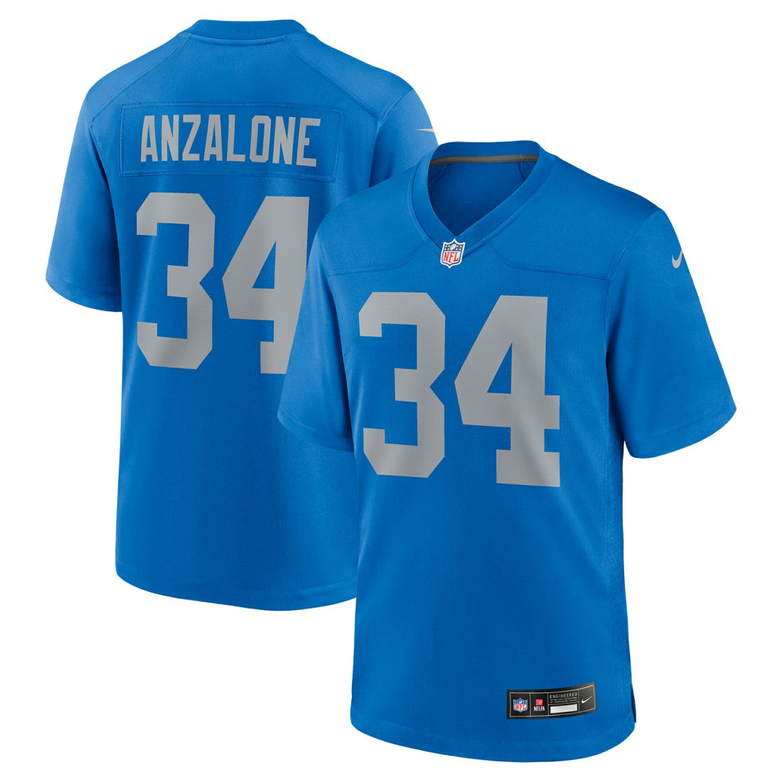 Alex Anzalone Detroit Lions Alternate Game Jersey - Blue - Nike