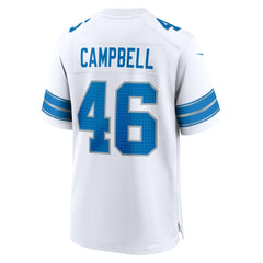 Jack Campbell Detroit Lions White Game Jersey - White - Nike